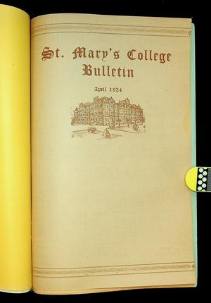 St. Mary's College Bulletin (San Antonio, Tex.), Vol. 5, No. 7, Ed. 1, April 1924
