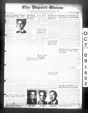 The Deport Times (Deport, Tex.), Vol. 43, No. 36, Ed. 1 Thursday, October 9, 1952