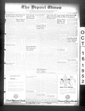 The Deport Times (Deport, Tex.), Vol. 43, No. 37, Ed. 1 Thursday, October 16, 1952