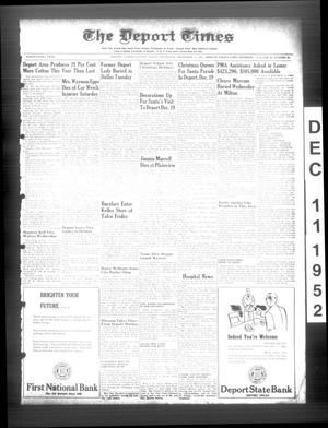 The Deport Times (Deport, Tex.), Vol. 43, No. 45, Ed. 1 Thursday, December 11, 1952