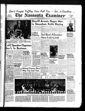 Primary view of object titled 'The Navasota Examiner and Grimes County Review (Navasota, Tex.), Vol. 63, No. 20, Ed. 1 Thursday, January 30, 1958'.