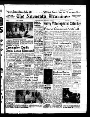 Primary view of object titled 'The Navasota Examiner and Grimes County Review (Navasota, Tex.), Vol. 63, No. 45, Ed. 1 Thursday, July 24, 1958'.