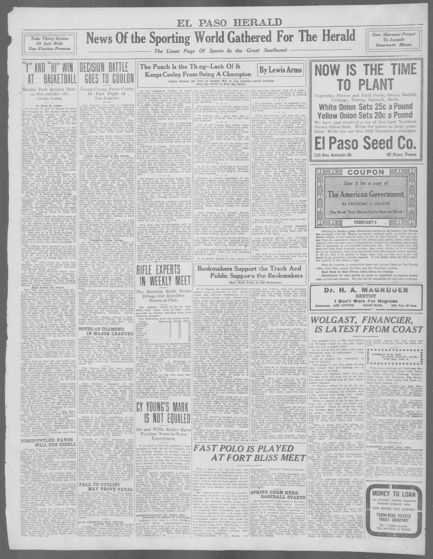 El Paso Herald (El Paso, Tex.), Ed. 1, Monday, February 5, 1912
                                                
                                                    [Sequence #]: 5 of 12
                                                