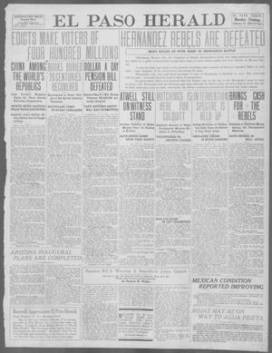 Primary view of object titled 'El Paso Herald (El Paso, Tex.), Ed. 1, Monday, February 12, 1912'.