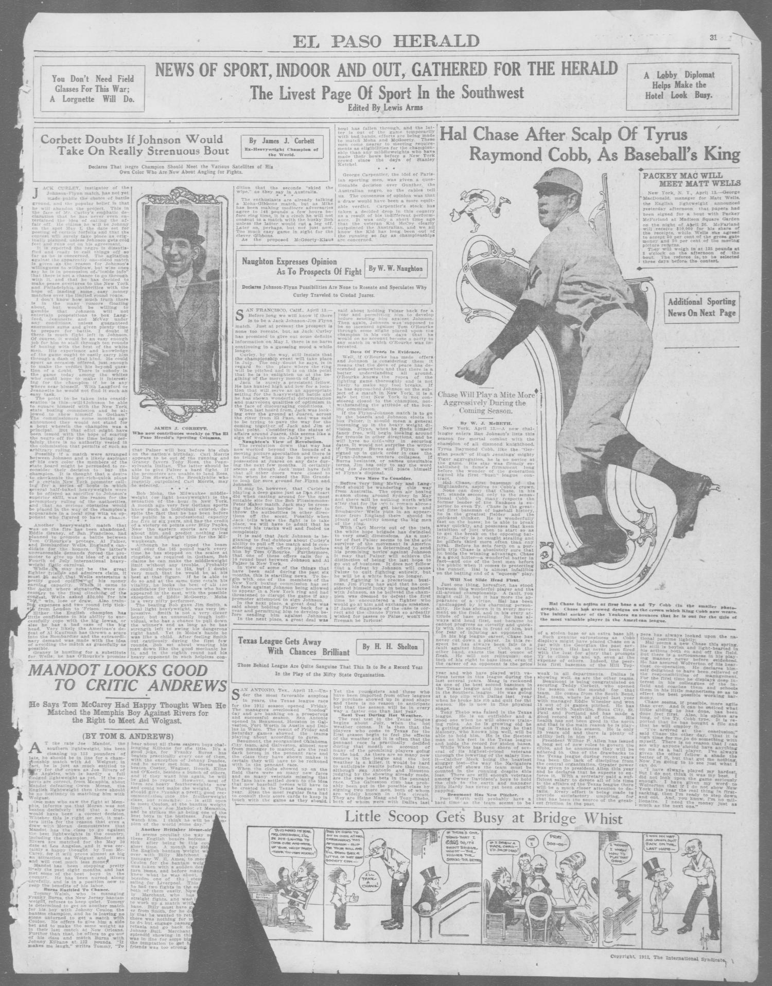 El Paso Herald (El Paso, Tex.), Ed. 1, Sunday, April 14, 1912
                                                
                                                    [Sequence #]: 31 of 32
                                                