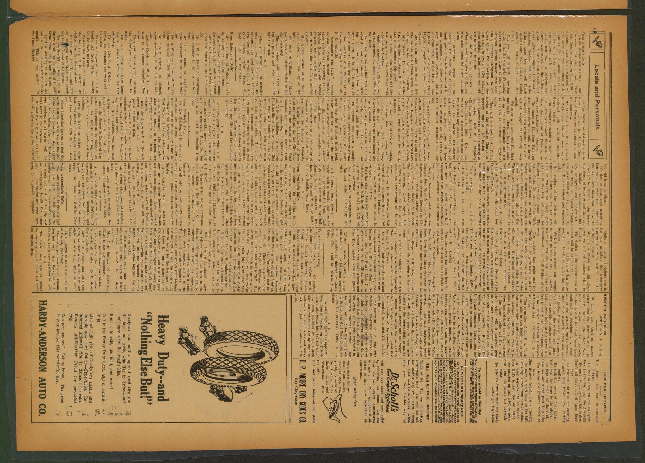 The Matagorda County Tribune (Bay City, Tex.), Vol. 80, No. 10, Ed. 1 Friday, May 1, 1925
                                                
                                                    [Sequence #]: 5 of 8
                                                
