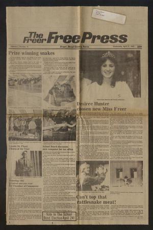 The Freer Free Press (Freer, Tex.), Vol. 2, No. 16, Ed. 1 Wednesday, April 21, 1982