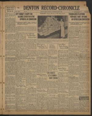 Denton Record-Chronicle (Denton, Tex.), Vol. 35, No. 257, Ed. 1 Tuesday, June 9, 1936