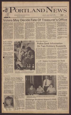 Primary view of object titled 'Portland News (Portland, Tex.), Vol. 20, No. 44, Ed. 1 Thursday, October 30, 1986'.
