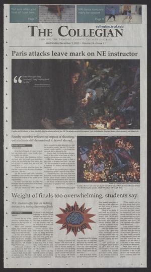 Primary view of object titled 'The Collegian (Hurst, Tex.), Vol. 28, No. 12, Ed. 1 Wednesday, November 25, 2015'.