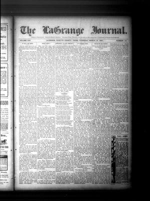 Primary view of object titled 'The La Grange Journal. (La Grange, Tex.), Vol. 22, No. 12, Ed. 1 Thursday, March 14, 1901'.