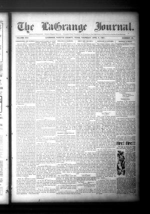 The La Grange Journal. (La Grange, Tex.), Vol. 22, No. 15, Ed. 1 Thursday, April 4, 1901