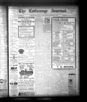 Primary view of object titled 'The La Grange Journal. (La Grange, Tex.), Vol. 22, No. 40, Ed. 1 Thursday, September 26, 1901'.