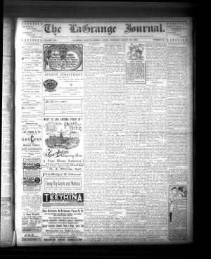 The La Grange Journal. (La Grange, Tex.), Vol. 23, No. 35, Ed. 1 Thursday, August 28, 1902