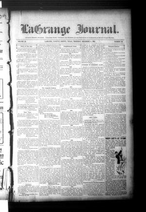 La Grange Journal. (La Grange, Tex.), Vol. 23, No. 49, Ed. 1 Thursday, December 4, 1902