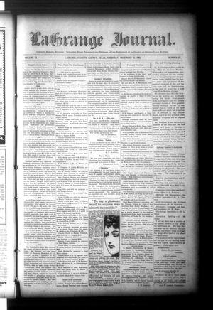 Primary view of object titled 'La Grange Journal. (La Grange, Tex.), Vol. 23, No. 52, Ed. 1 Thursday, December 25, 1902'.