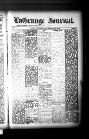 La Grange Journal. (La Grange, Tex.), Vol. 24, No. 33, Ed. 1 Thursday, August 13, 1903