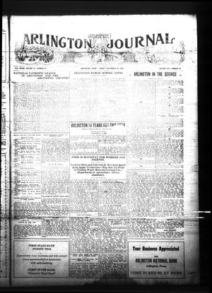 Primary view of object titled 'Arlington Journal (Arlington, Tex.), Vol. 22, No. 38, Ed. 1 Friday, September 20, 1918'.