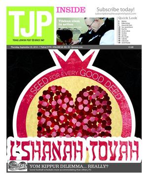 Texas Jewish Post (Dallas, Tex.), Vol. 68, No. 39, Ed. 1 Thursday, September 25, 2014