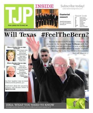 Texas Jewish Post (Dallas, Tex.), Vol. 70, No. 8, Ed. 1 Thursday, February 25, 2016