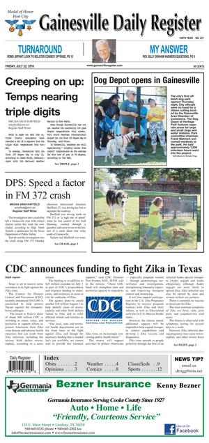 Gainesville Daily Register (Gainesville, Tex.), Vol. 126, No. 231, Ed. 1 Friday, July 22, 2016
