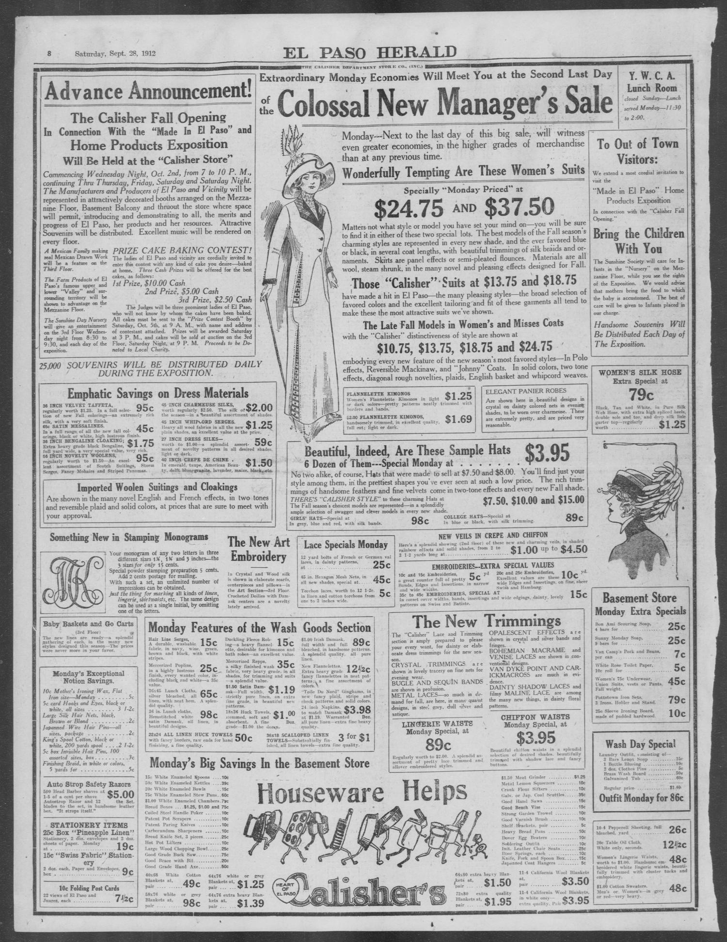 El Paso Herald (El Paso, Tex.), Ed. 1, Saturday, September 28, 1912
                                                
                                                    [Sequence #]: 8 of 26
                                                