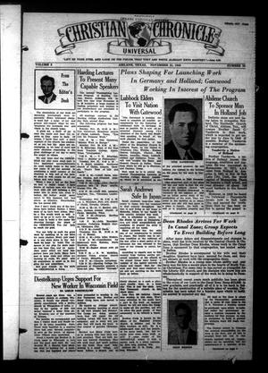 Christian Chronicle (Abilene, Tex.), Vol. 3, No. 25, Ed. 1 Wednesday, November 21, 1945