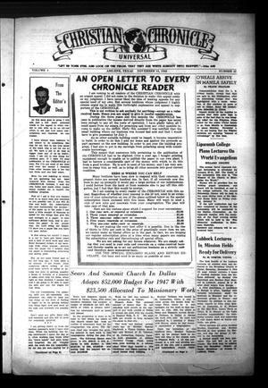 Christian Chronicle (Abilene, Tex.), Vol. 4, No. 23, Ed. 1 Wednesday, November 13, 1946