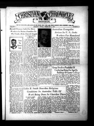 Christian Chronicle (Abilene, Tex.), Vol. 4, No. 35, Ed. 1 Wednesday, February 5, 1947