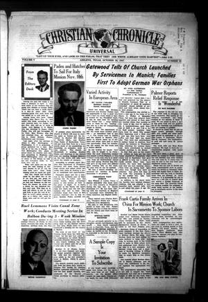 Christian Chronicle (Abilene, Tex.), Vol. 5, No. 22, Ed. 1 Wednesday, October 29, 1947