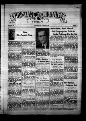 Christian Chronicle (Abilene, Tex.), Vol. 7, No. 14, Ed. 1 Wednesday, August 31, 1949