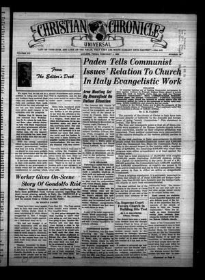 Christian Chronicle (Abilene, Tex.), Vol. 7, No. 36, Ed. 1 Wednesday, February 1, 1950