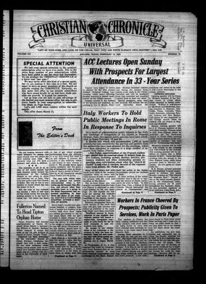 Christian Chronicle (Abilene, Tex.), Vol. 7, No. 38, Ed. 1 Wednesday, February 15, 1950