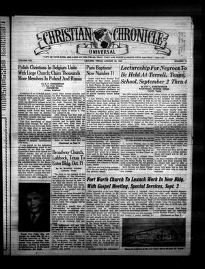 Christian Chronicle (Abilene, Tex.), Vol. 8, No. 13, Ed. 1 Wednesday, August 23, 1950