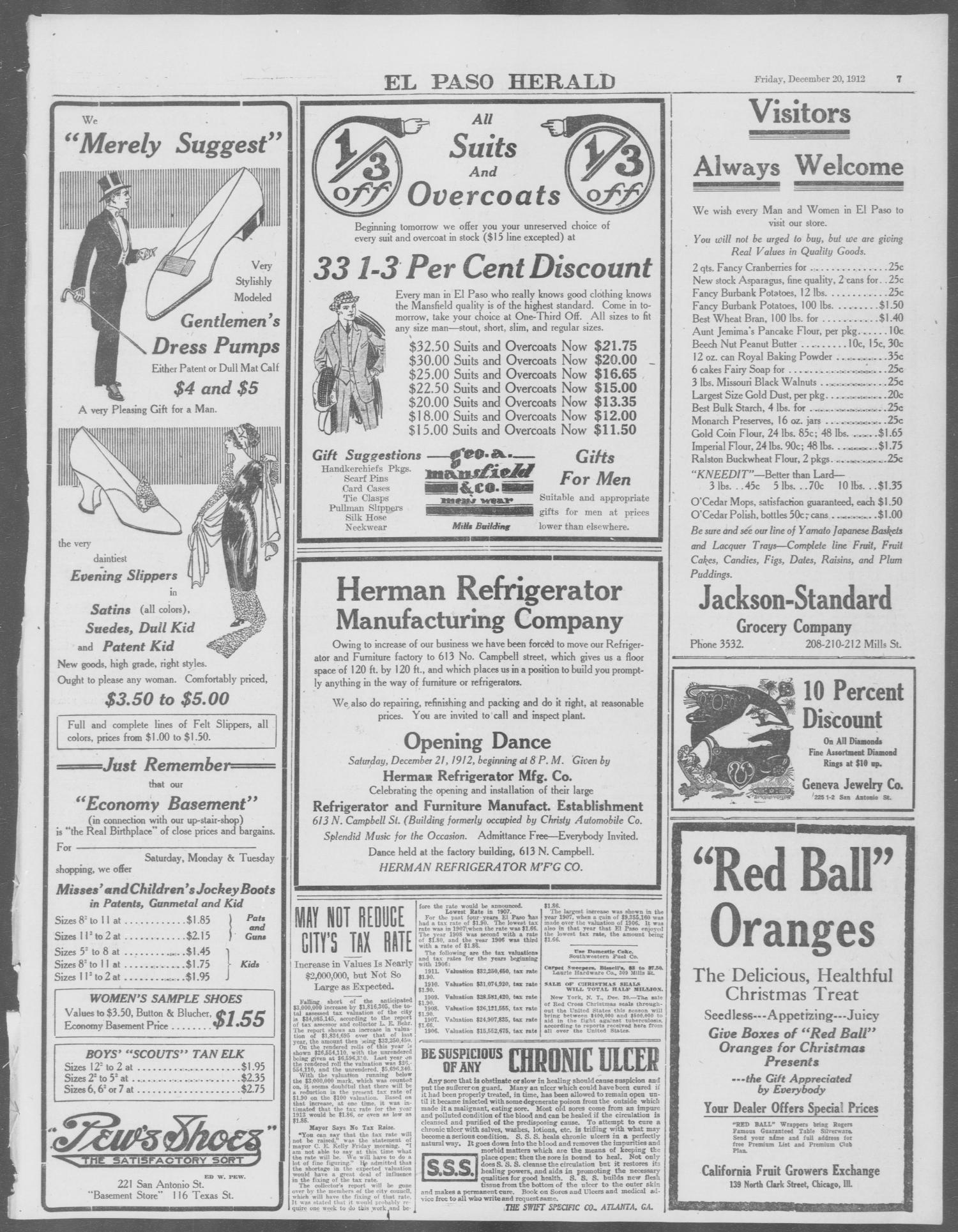 El Paso Herald (El Paso, Tex.), Ed. 1, Friday, December 20, 1912
                                                
                                                    [Sequence #]: 7 of 16
                                                