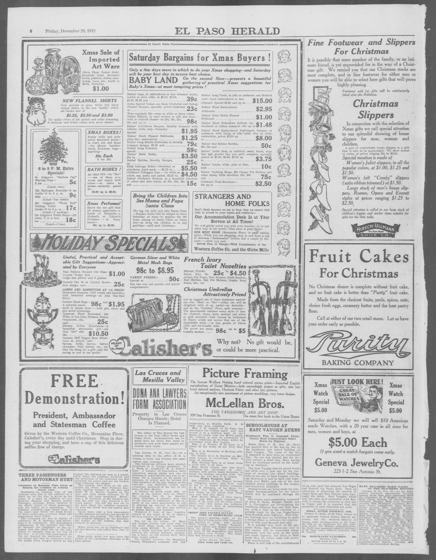 El Paso Herald (El Paso, Tex.), Ed. 1, Friday, December 20, 1912
                                                
                                                    [Sequence #]: 8 of 16
                                                