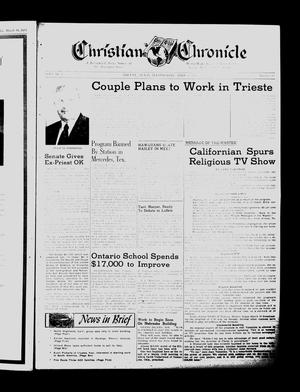 Primary view of object titled 'Christian Chronicle (Abilene, Tex.), Vol. 12, No. 43, Ed. 1 Wednesday, April 6, 1955'.