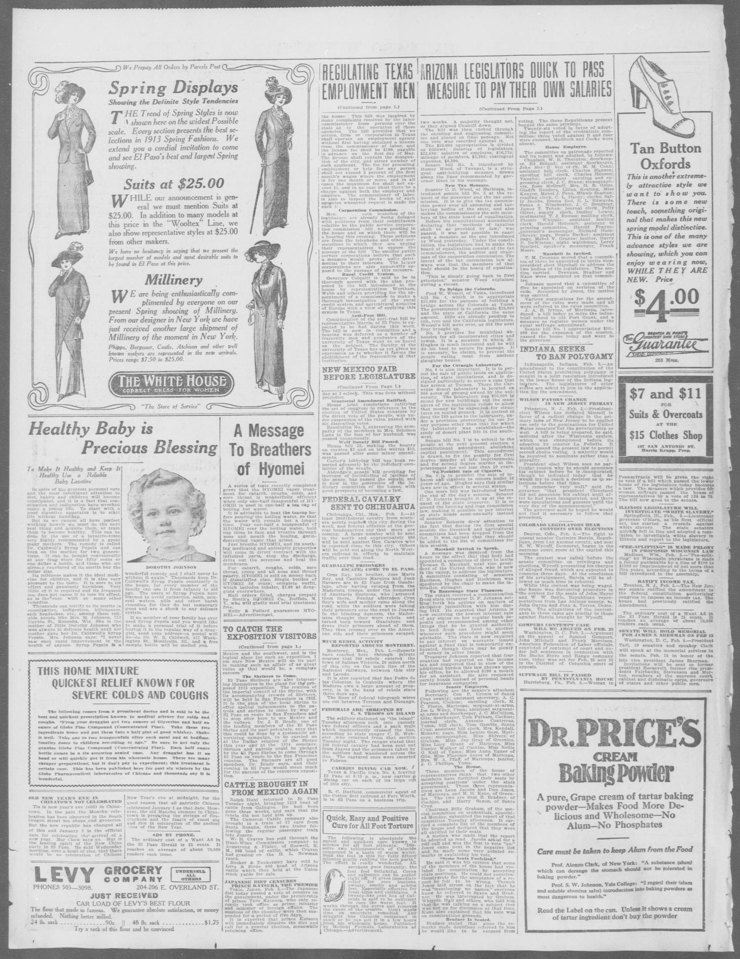 El Paso Herald (El Paso, Tex.), Ed. 1, Wednesday, February 5, 1913
                                                
                                                    [Sequence #]: 2 of 16
                                                