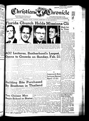 Primary view of Christian Chronicle (Abilene, Tex.), Vol. 17, No. 19, Ed. 1 Tuesday, February 16, 1960