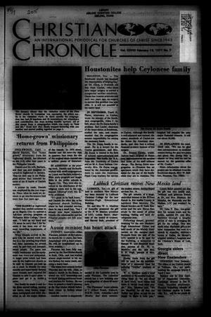 Primary view of object titled 'Christian Chronicle (Austin, Tex.), Vol. 28, No. 7, Ed. 1 Monday, February 15, 1971'.