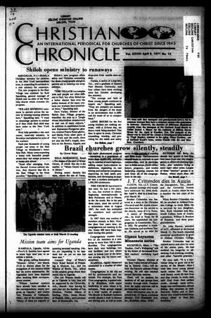 Primary view of object titled 'Christian Chronicle (Austin, Tex.), Vol. 28, No. 14, Ed. 1 Monday, April 5, 1971'.
