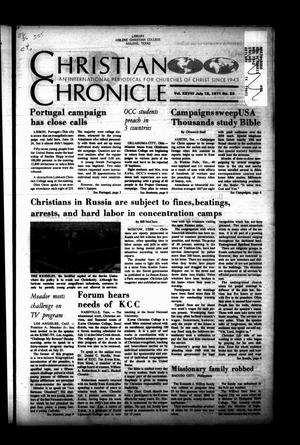Primary view of object titled 'Christian Chronicle (Austin, Tex.), Vol. 28, No. 26, Ed. 1 Monday, July 19, 1971'.