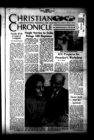 Christian Chronicle (Austin, Tex.), Vol. 28, No. 36, Ed. 1 Monday, December 6, 1971