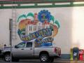 Photograph: Mural in Weatherford - Parker County Peach Festival, July 8, 2006