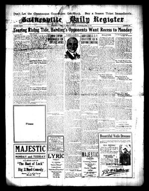 Gainesville Daily Register and Messenger (Gainesville, Tex.), Vol. 37, No. 287, Ed. 1 Saturday, June 12, 1920