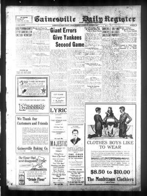 Gainesville Daily Register and Messenger (Gainesville, Tex.), Vol. 38, No. 55, Ed. 1 Thursday, October 6, 1921