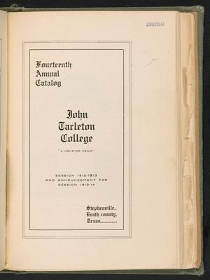 Catalog of John Tarleton Agricultural College, 1912-1913