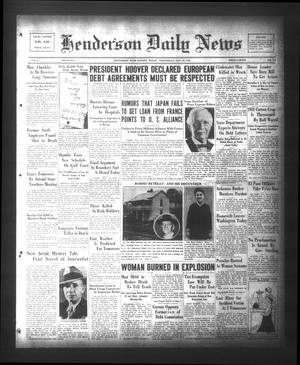 Henderson Daily News (Henderson, Tex.), Vol. 2, No. 214, Ed. 1 Wednesday, November 23, 1932