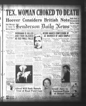 Henderson Daily News (Henderson, Tex.), Vol. 2, No. 221, Ed. 1 Thursday, December 1, 1932