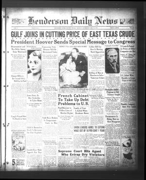 Henderson Daily News (Henderson, Tex.), Vol. 2, No. 235, Ed. 1 Monday, December 19, 1932